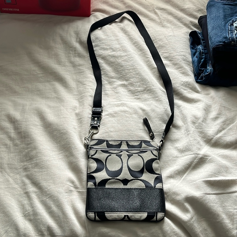 Small Coach, Crossbody purse.